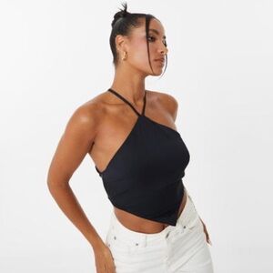 H&M Black Halter Crop Top